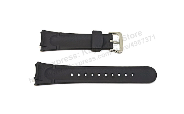 2x SETS Black Rubber Watch Band / Strap Compatible for Casio Edifice EF-305 , EF-305D