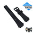 Fits/For Casio AQ-47 - 18mm Black Rubber Silicone Replacement Watch Band Strap Belt