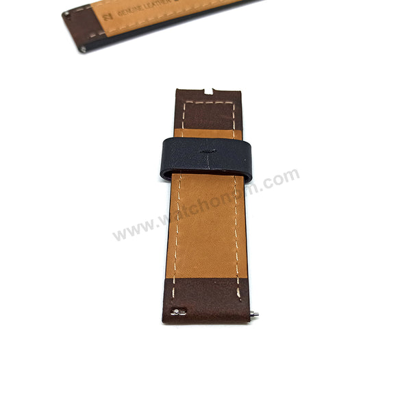 Fossil FS4656 Machine Medium Fits with 22mm Vintage Brown Genuine Leather Replacement Watch Band Strap