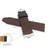 Fossil JR1487 , JR1390 , JR1424 ,  JR1475 - Nate Fits with 24mm Vintage Brown Genuine Leather Replacement Watch Band Strap