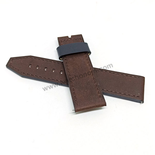 Fossil JR1487 , JR1390 , JR1424 ,  JR1475 - Nate Fits with 24mm Vintage Brown Genuine Leather Replacement Watch Band Strap