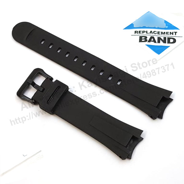 2x SETS Black Rubber Watch Band / Strap Compatible for Casio Edifice EF-305 , EF-305D