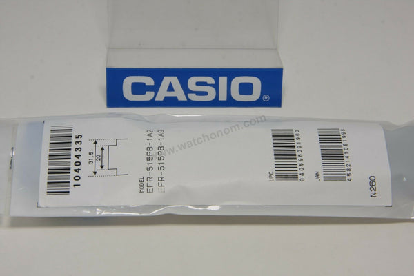 Genuine Casio Edifice EFR-515PB - 19mm Black Rubber Silicone Replacement Watch Band Strap Belt