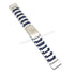 Fits/For Casio AW-45D - 18mm Navy Blue Rubber Metal - Stainless Steel Watch Band / Strap Bracelet