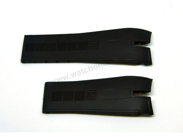 Fits/For Roger Dubuis Excalibur and EasyDrive - 26mm Black High Quality Rubber ES45 Watch Band Strap Belt