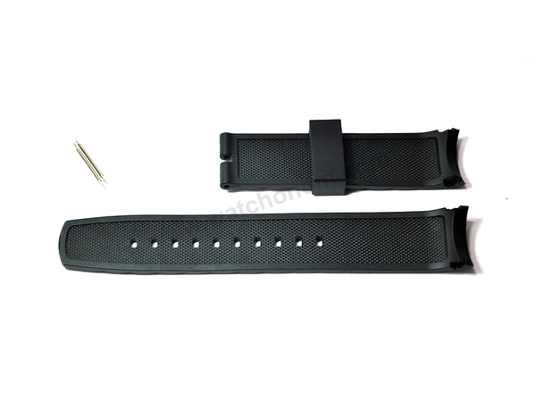 2x SETS Black Rubber Watch Bands Straps Belts Fits with Casio Edifice EF-550 , EF-550D , EF-550RBSP