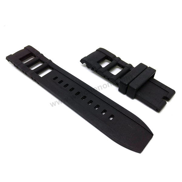 Fits/For Invicta Pro Diver 20382 , 20383 , 20384 , 21776 , 21777 , 21778 - Black Rubber Replacement Watch Band Strap Belt