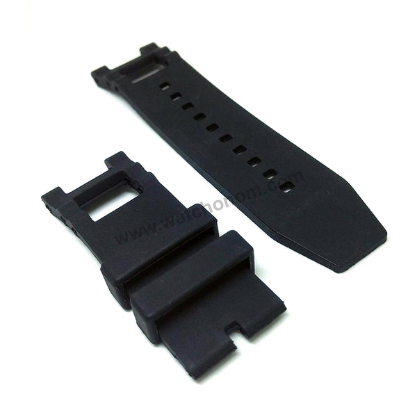 Fits/For Invicta SUBAQUA 3 NOMA III 5511, 5517, 6043, 1149, 1150, 1151, 1577 - 28mm Black Rubber Watch Band Strap Belt