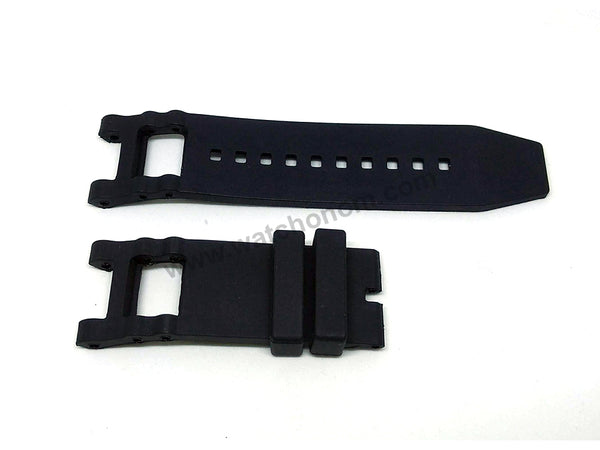 Fits/For Invicta SUBAQUA 3 NOMA III 5511, 5517, 6043, 1149, 1150, 1151, 1577 - 28mm Black Rubber Watch Band Strap Belt