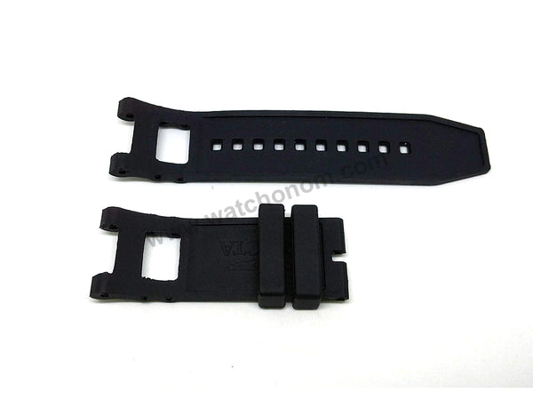 Fits/For Invicta SUBAQUA 3 NOMA III 5511, 5517, 6043, 1149, 1150, 1151, 1577 - 28mm Black Rubber Watch Band Strap Belt