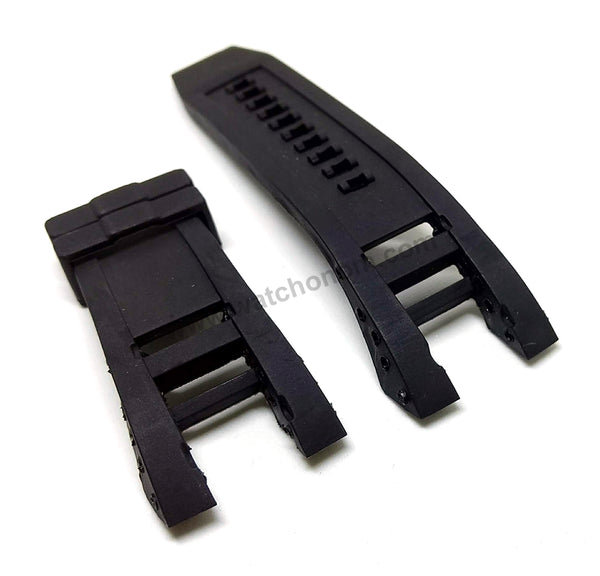 Fits/For Invicta Subaqua NOMA IV 4 46482 , 46483 , 46484 - Black Rubber Replacement Watch Band Strap Belt