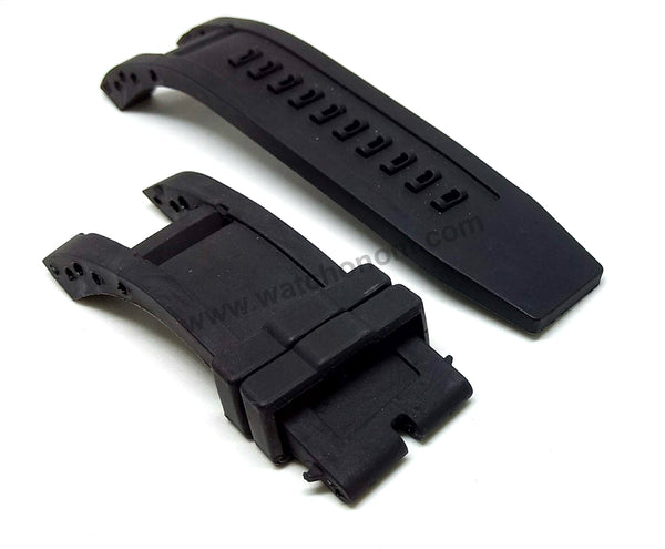 Fits/For Invicta Subaqua NOMA IV 4 43909 , 43910 , 43911 - Black Rubber Replacement Watch Band Strap Belt