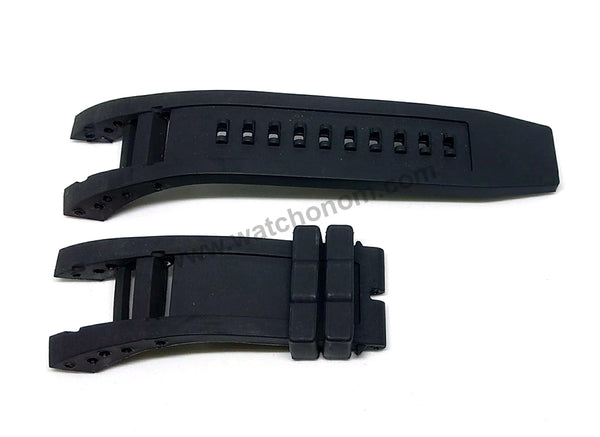 Fits/For Invicta Subaqua NOMA IV 4 16660 Jason Taylor - Black Rubber Replacement Watch Band Strap Belt