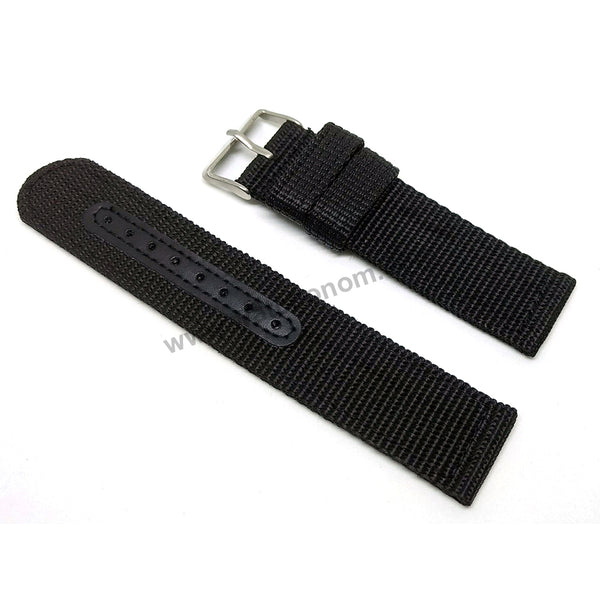 Seiko 5 - 7T94-0BF0 - SNN213P1 -  Fits with 22mm Black Nylon Knit Replacement Watch Band Strap