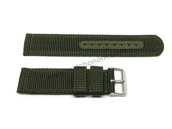 Seiko 5 - 7S36-03J0 - SNZG09K1 , SNZG09J1 -  Fits with 22mm Green Nylon Knit Replacement Watch Band Strap