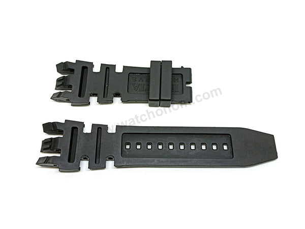 Fits/For Invicta Subuqua Reserve 80582 , 80583 , 80584 , 80585 , 80588 , 80590 , 80591 , 80593 - Black Rubber Replacement Watch Band Strap Belt