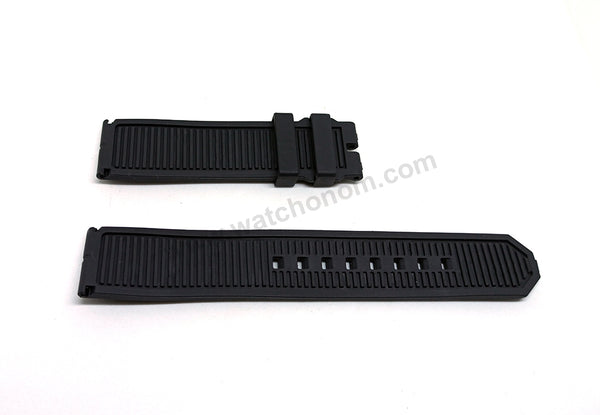 22mm Black Rubber/Silicone with Black Line Replacement Watch Strap Band Fits with Tag Heuer Formula 1  Senna