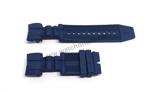 Compatible Invicta Zeus Bolt Reserve 14403 , 14405 , 19768 - 26mm Blue Rubber Replacement Watch Band Strap