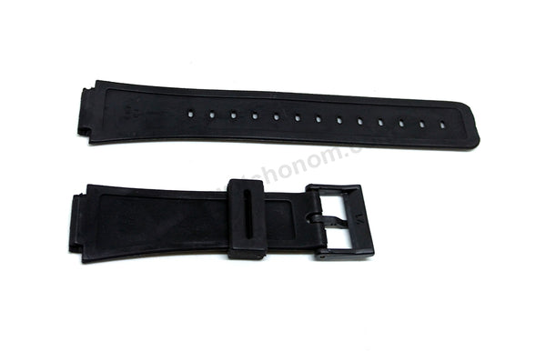 Fits/For Casio CMD-10 , CMD-20 , CMD-30 , CMD-65 , EXP-10 , ABC-30 , BP-100 - 17mm Black Rubber Silicone Replacement Remote Control Watch Band Strap Belt