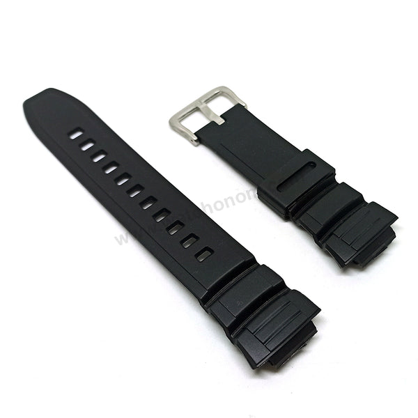 Fits/For Casio STB-1000 , stb1000 Lap Memory 120 - Black Rubber Replacement Watch Band Strap Belt