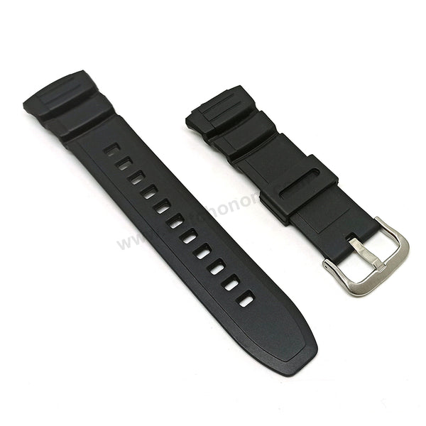 Fits/For Casio STB-1000 , stb1000 Lap Memory 120 - Black Rubber Replacement Watch Band Strap Belt