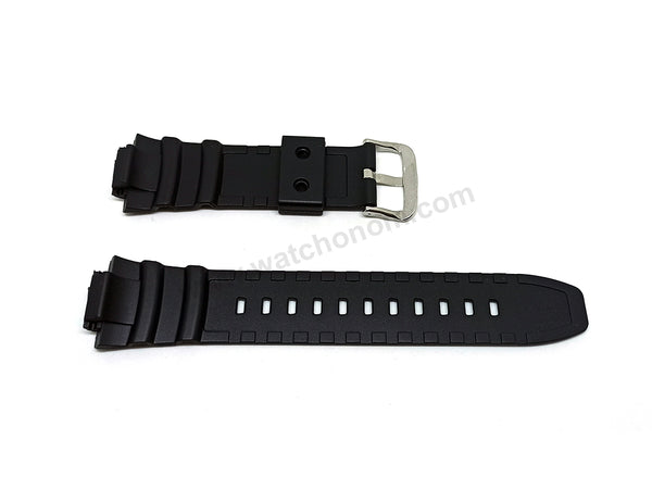 Fits/For Casio STB-1000 , stb1000 Lap Memory 120 - Black Rubber Replacement Watch Band Strap Belt