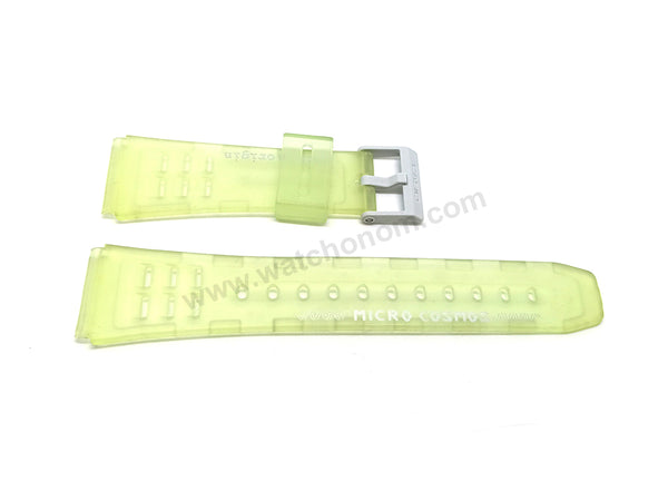 NOS Genuine Casio Micro Cosmos DBC-63MC Green Rubber Watch Band Strap - Case Bezel Set