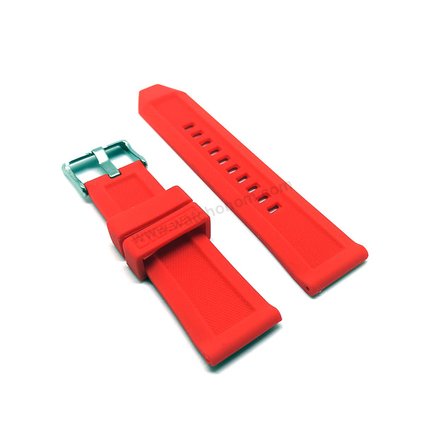 Diesel DZ4481 Overflow , DZ4388 Ironside Compatible with  - 24mm Red Rubber Silicone Replacement Watch Strap Band
