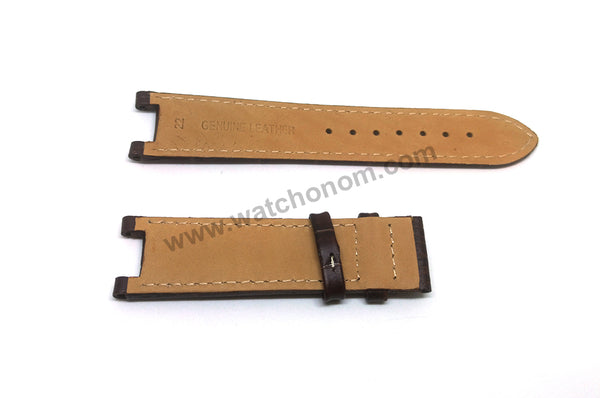 22mm Brown Leather watch band strap Comp Guess Collection GC GCI45003G1 I45003G1 GCA47007G1 A47007G1 GCX72001G1S X72001G1S