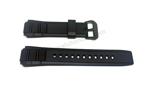 Genuine Casio Edifice EFR-515PB - 19mm Black Rubber Silicone Replacement Watch Band Strap Belt