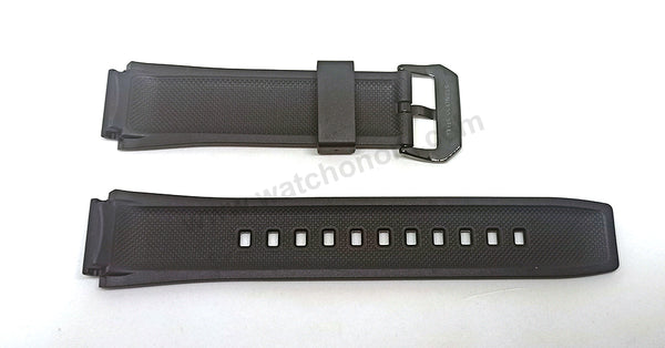 Genuine Casio Edifice EFR-515PB - 19mm Black Rubber Silicone Replacement Watch Band Strap Belt