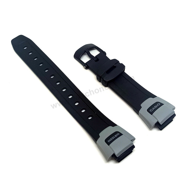 Genuine Casio LW-120H - 9mm Black Rubber Watch Band Strap - RARE Belt