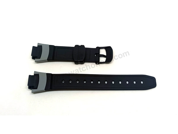 Genuine Casio LW-120H - 9mm Black Rubber Watch Band Strap - RARE Belt