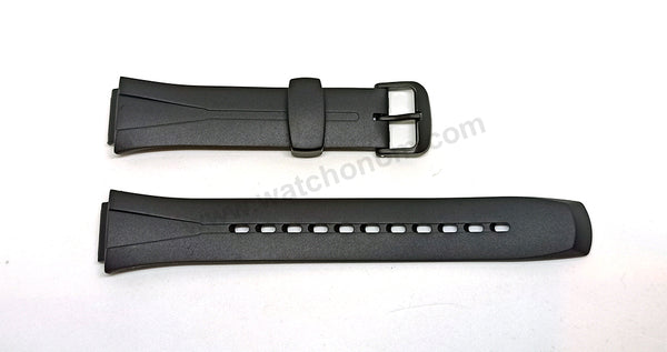 Genuine Casio WL-S21H - 16mm Black Rubber Silicone Replacement Watch Band Strap Belt