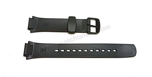 Genuine Casio WL-S21H - 16mm Black Rubber Silicone Replacement Watch Band Strap Belt