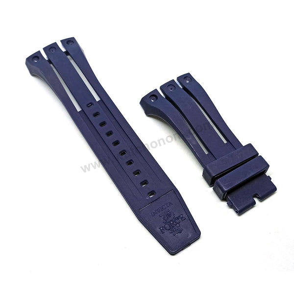 Fits/For Invicta I-Force 0833 , 0837 , 0848 , 10071 , 11332 , 11333 - Navy Blue Rubber Replacement Watch Band Strap Belt