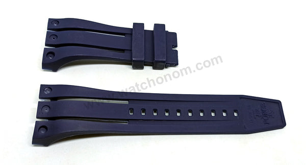 Fits/For Invicta I-Force 0833 , 0837 , 0848 , 10071 , 11332 , 11333 - Navy Blue Rubber Replacement Watch Band Strap Belt