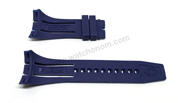 Fits/For Invicta I-Force 0833 , 0837 , 0848 , 10071 , 11332 , 11333 - Navy Blue Rubber Replacement Watch Band Strap Belt