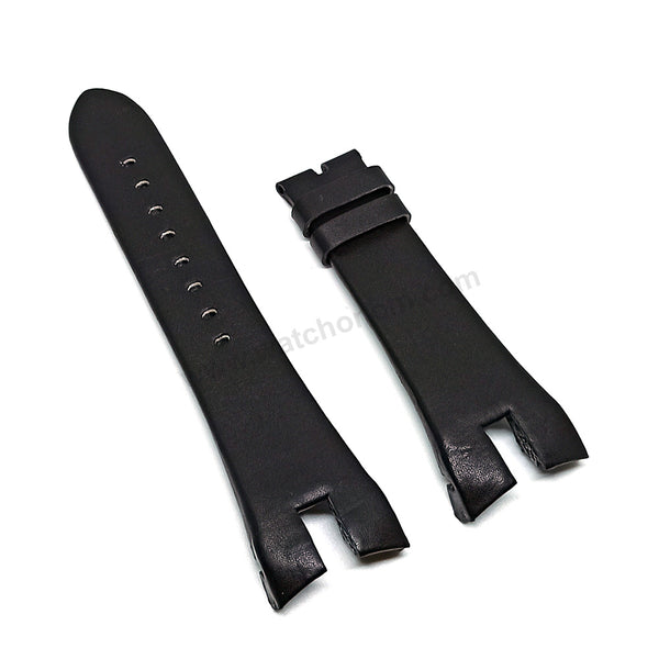 28mm Handmade Black Genuine Leather Watch Band Strap Compatible For Seiko Arctura 7L22-0AT0 - SNL045P1 , SNL047P1 , SNL049P1 , SNL051P1 , SNL60P1