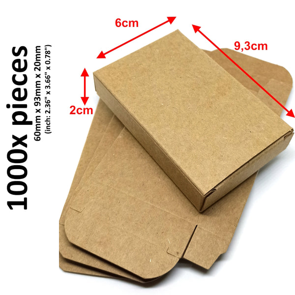 6x9.3x2cm (2.36"x3.66"x0.78") - Kraft - Light Brown Paper Box Gift Small Sized Items Packaging Card Deck , Tie and Handkerchief