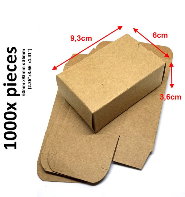 6x9.3x3.6cm (2.36"x3.66"x1.41") - Kraft - Light Brown Paper Box Gift Small Sized Items Packaging Card Deck , Tie and Handkerchief