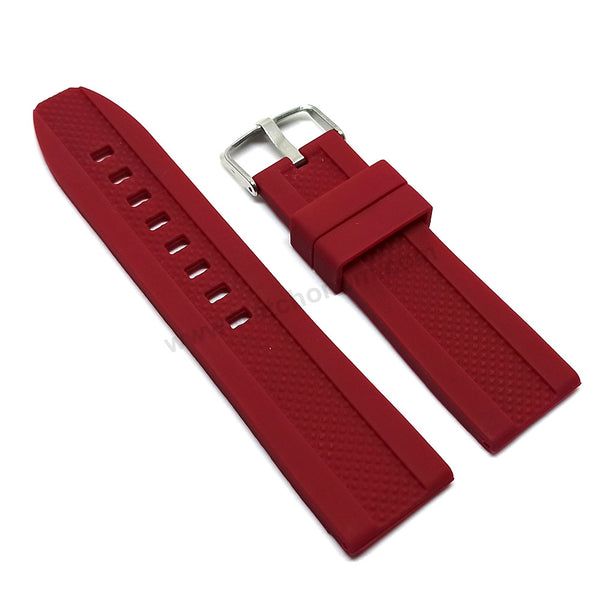 Fits/For Danish Design IQ24Q1020 with Red Silicone/Rubber Replacement Watch Band Strap Belt