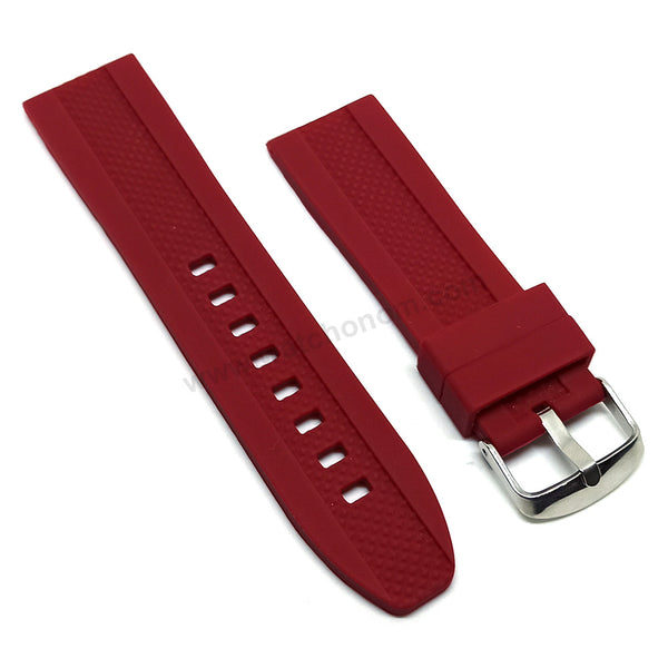 Fits/For Danish Design IQ24Q1020 with Red Silicone/Rubber Replacement Watch Band Strap Belt