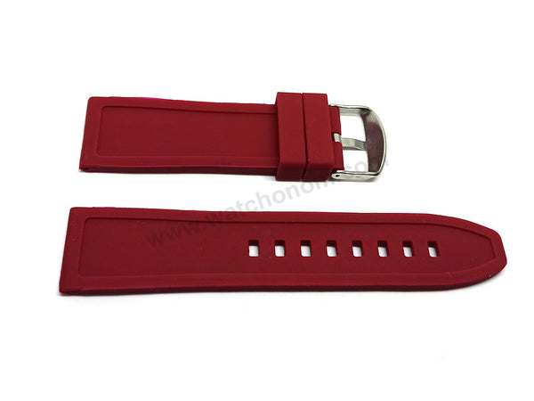 Fits/For Danish Design IQ24Q1020 with Red Silicone/Rubber Replacement Watch Band Strap Belt