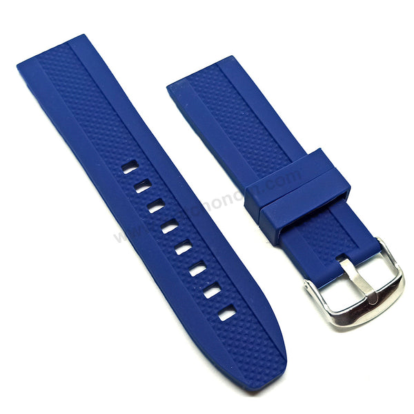 Fits/For Danish Design IQ22Q1020 with Blue Silicone/Rubber Replacement Watch Band Strap Belt