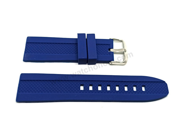 Fits/For Danish Design IQ22Q1020 with Blue Silicone/Rubber Replacement Watch Band Strap Belt