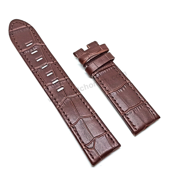 Fits/For Mont Blanc Timewalker - 22mm Black , Blue , Brown Replacement Genuine Leather Watch Band Strap