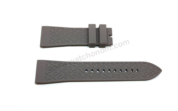 Fits/For Emporio Armani AR4237 , AR4239 , AR0349 , AR0499 - 24mm Black Rubber Silicone Replacement Watch Band Strap Belt