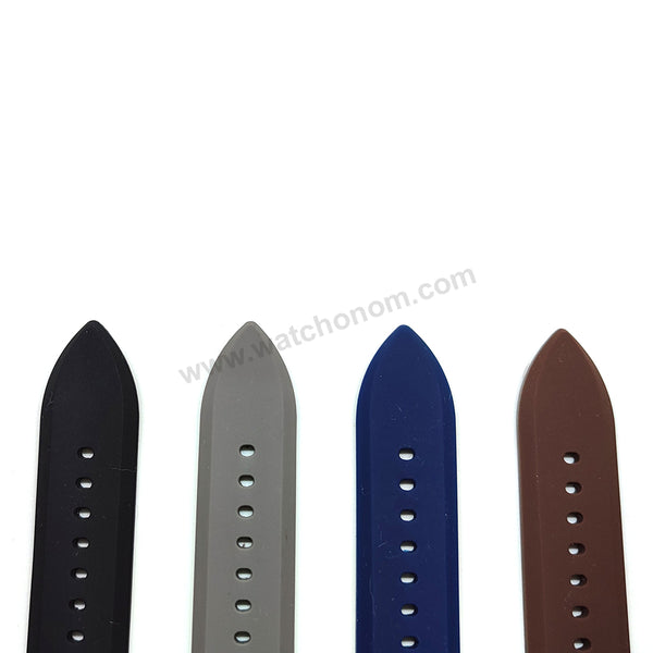 Fits/For Emporio Armani AR4237 , AR4239 , AR0349 , AR0499 - 24mm Black Rubber Silicone Replacement Watch Band Strap Belt