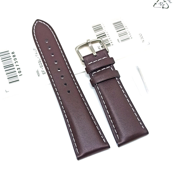 Genuine Casio Edifice EF-509L-7a Brown Leather Replacement Watch Band Strap